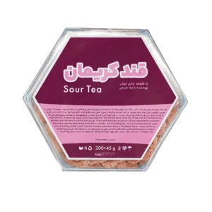 بسته قند کریمان با طعم چای ترش – رنگ قرمز طبیعی، بدون مواد افزودنی